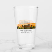 Fort Lauderdale Skyline & Coordinates Glas (Voorkant)