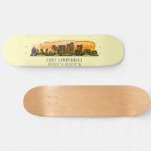 Fort Lauderdale Skyline & Coordinates Persoonlijk Skateboard (Horizontaal)