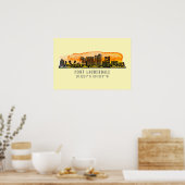 Fort Lauderdale Skyline & Coordinates Poster (Keuken)
