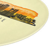 Fort Lauderdale Skyline & Coordinates Snijplank (Hoek)