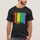 Fort Lauderdale Skyline LGBT Pride T Shirt (Voorkant)