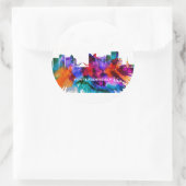 Fort Lauderdale Skyline Ronde Sticker (Tas)