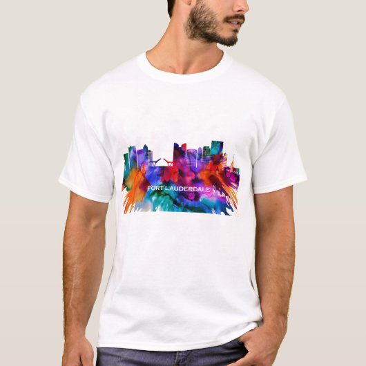 Fort Lauderdale Skyline T-shirt (Voorkant)