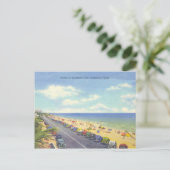 Fort Lauderdale,  strand scene uit Florida Briefkaart (Staand voorkant)