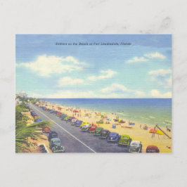 Fort Lauderdale,  strand scene uit Florida Briefkaart
