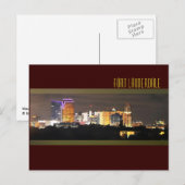 Fort Lauderdale's skyline 's nachts Briefkaart (Voorkant / Achterkant)