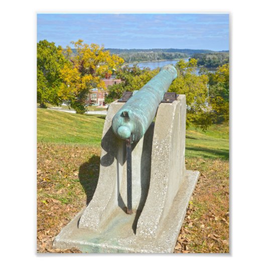 Fort Leavenworth Cannon, Kansas Foto Afdruk (Voorkant)