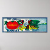 Fort Lewis Tomato LabelRoanoke, VA Poster (Voorkant)