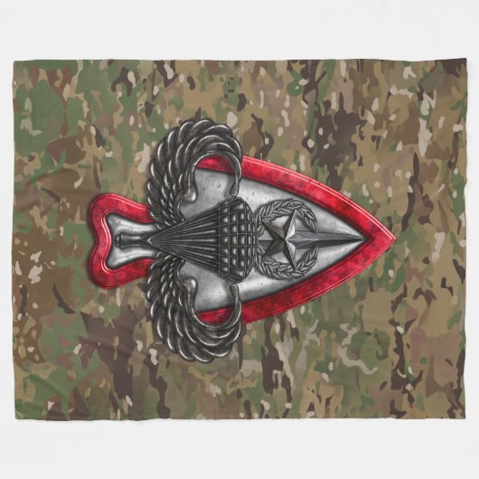 Fort Liberty Camo Fleece Deken (Voorkant (Horizontaal))