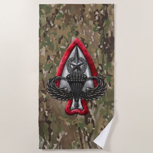Fort Liberty Camo Strandlaken (geen tekst) (Voorkant)