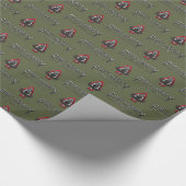 Fort Liberty Military Green Wrapping Paper Cadeaupapier (Hoek)