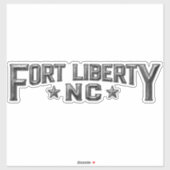 Fort Liberty NC 14" Wide Custom-Cut Vinyl Sticker (Vel)