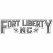 Fort Liberty NC 14" Wide Custom-Cut Vinyl Sticker (Voorkant)