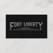 Fort Liberty  Zwart Visitekaartje (Achterkant)