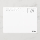 Fort Lincoln Cemetery Mausoleum Briefkaart (Achterkant)