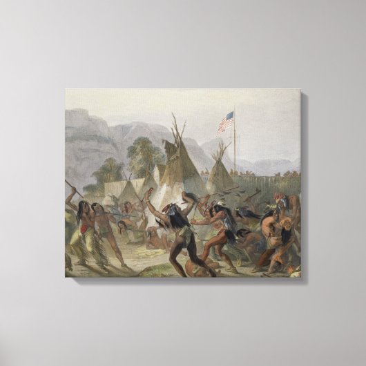 Fort Mackenzie, 28 augustus 1833, bord 42 van Vo Canvas Afdruk (Voorkant)