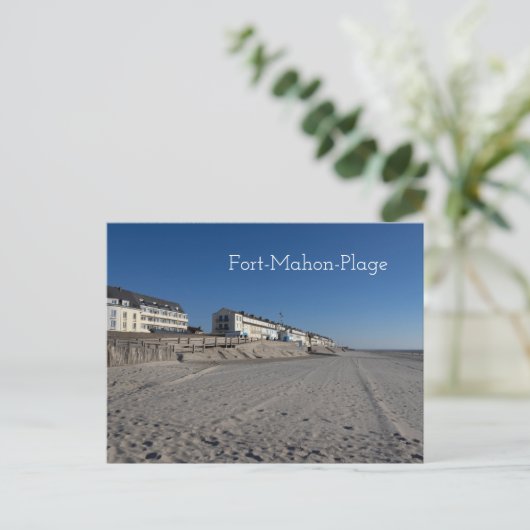 Fort-Mahon-Plage, Beach Uitzicht, Frankrijk Briefkaart (Staand voorkant)