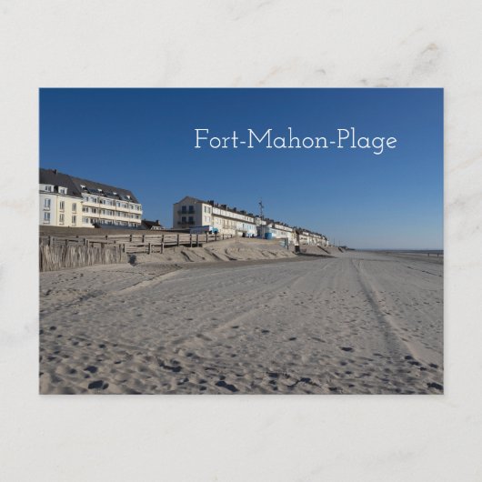 Fort-Mahon-Plage, Beach Uitzicht, Frankrijk Briefkaart (Voorkant)