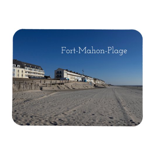 Fort-Mahon-Plage, Beach Uitzicht, Frankrijk Magneet (Horizontaal)