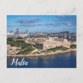 Fort Manoel en Sliema uit Valletta, Malta Briefkaart