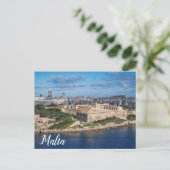 Fort Manoel en Sliema uit Valletta, Malta Briefkaart (Staand voorkant)