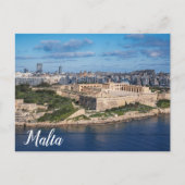 Fort Manoel en Sliema uit Valletta, Malta Briefkaart (Voorkant)