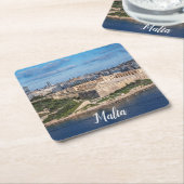Fort Manoel en Sliema uit Valletta, Malta Kartonnen Onderzetters (Schuin)
