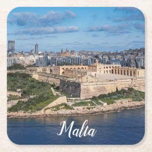Fort Manoel en Sliema uit Valletta, Malta Kartonnen Onderzetters