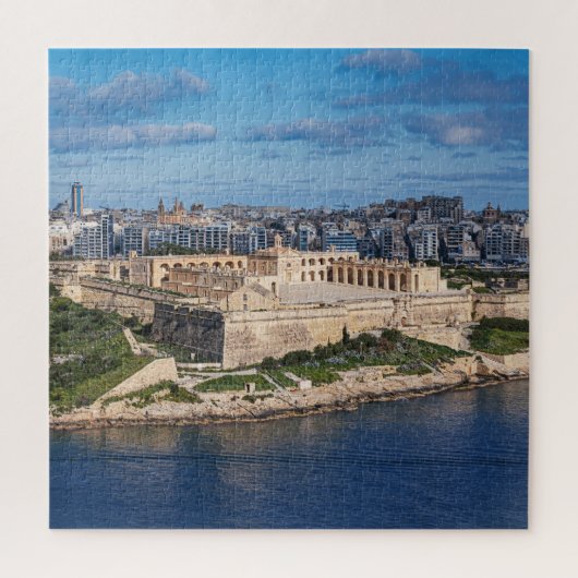 Fort Manoel en Sliema uit Valletta, Malta Legpuzzel (Verticaal)