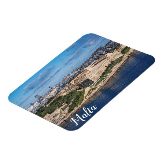 Fort Manoel en Sliema uit Valletta, Malta Magneet (Linkerzijde)