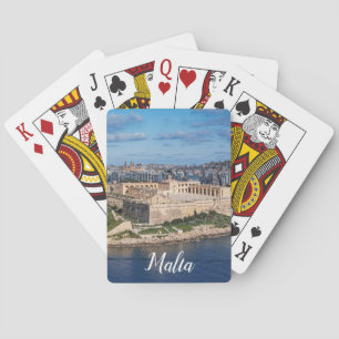 Fort Manoel en Sliema uit Valletta, Malta Pokerkaarten