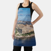 Fort Manoel en Sliema uit Valletta, Malta Schort (Insitu)