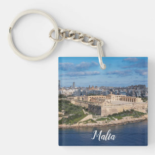 Fort Manoel en Sliema uit Valletta, Malta Sleutelhanger