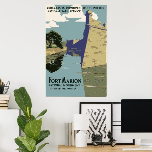 Fort Marion Florida Poster (Thuiskantoor)