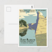 Fort Marion Monument in St. Augustine, Florida, Briefkaart (Voorkant / Achterkant)