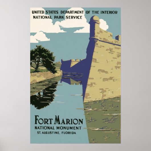 Fort Marion National Monument St Augustine Florida Poster (Voorkant)