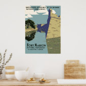 Fort Marion National Monument Vintage Travel Poster (Keuken)