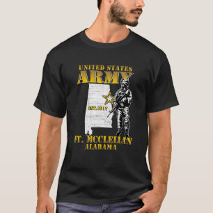 Fort McClellan Alabama Kaart Ft McClellan Chemical T-shirt