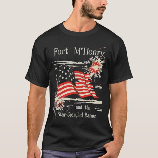 Fort McHenry en het Star Spangled Banner T-shirt. T-shirt (Voorkant)