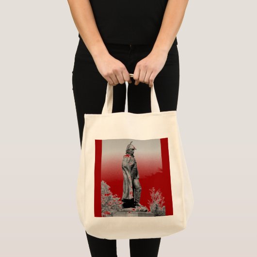Fort McHenry Statue B+W Tote Bag (Voorkant (product))