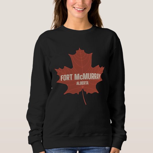 Fort McMurray Alberta Canada Canadees Erfgoed Kaar Trui (Voorkant)