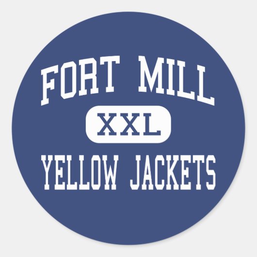 Fort Mill - Gele Jassen - Hoog - Fort Mill Ronde Sticker (Voorkant)