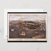 Fort Monroe Virginia (1861) Briefkaart (Voorkant / Achterkant)