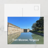 Fort Monroe, Virginia Briefkaart (Voorkant / Achterkant)