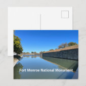 Fort Monroe, Virginia Briefkaart (Voorkant / Achterkant)