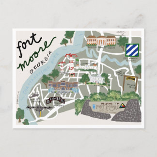 Fort Moore Kaart Briefkaart