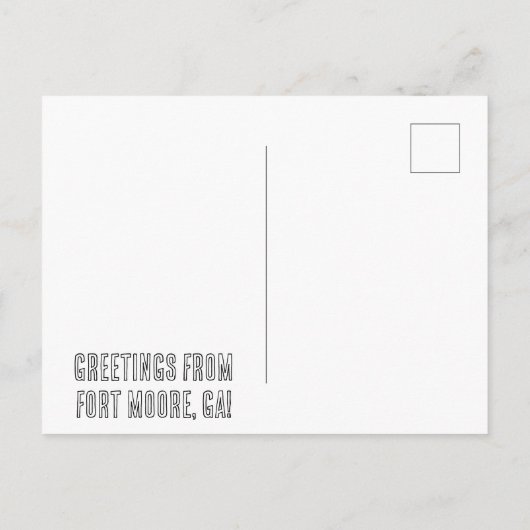 Fort Moore Kaart Briefkaart (Achterkant)