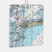 Fort Morgan AL Nautical Chart Keramisch Ornament (Rechts)