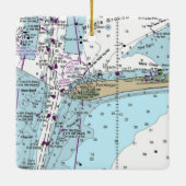 Fort Morgan AL Nautical Chart Keramisch Ornament (Achterkant)