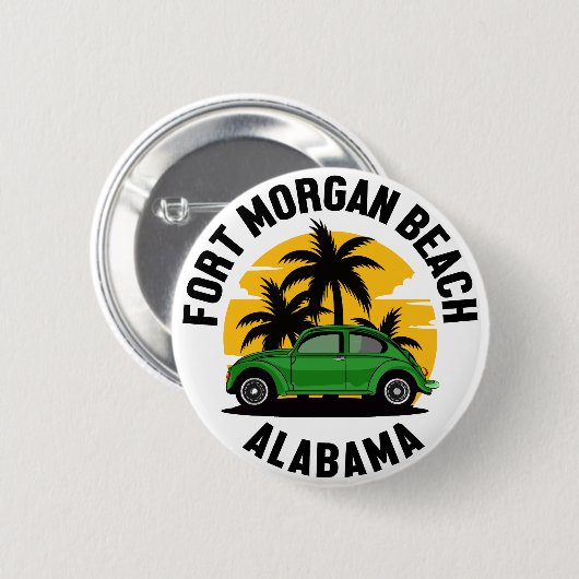 Fort Morgan Beach, Alabama Ronde Button 5,7 Cm (Voorkant /achterkant)